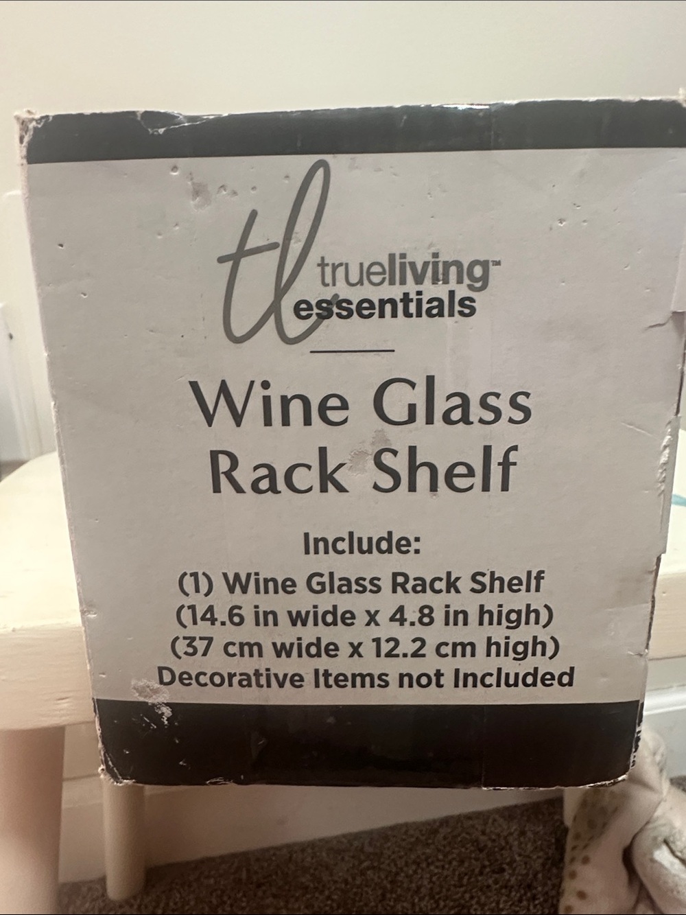 Black Wine Glass Rack Shelf - Picture 4 of 4